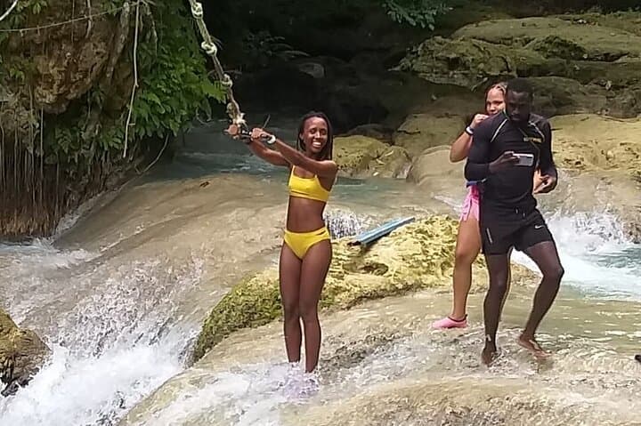 Blue Hole & Dunn's River Falls Day Tour — Rope Swings, Cliff Jumps & Waterfall Climbs in Ocho Rios photo 6