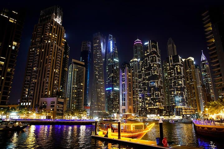 Dubai Night Panorama: Open-Top Bus Tour to Burj Khalifa & Marina photo 2