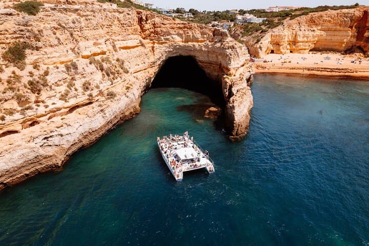 Benagil Catamaran Cruise: Caves, Coastline & Swim from Albufeira photo 3