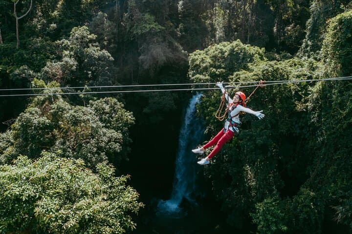 Vientiane Zipline by the Waterfall — Phou Khao Khouay Canopy Ride