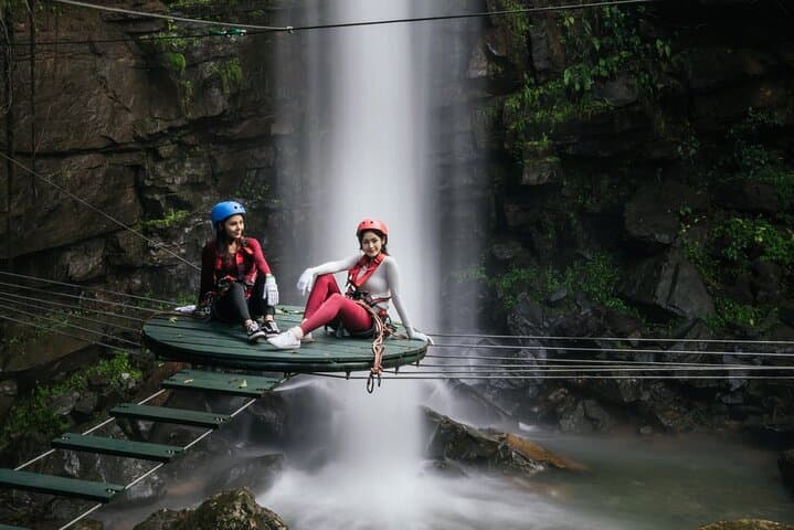 Vientiane Tree Top & Waterfall Canopy Walk: 1,000m Net Bridges and Water Park Excursion photo 4