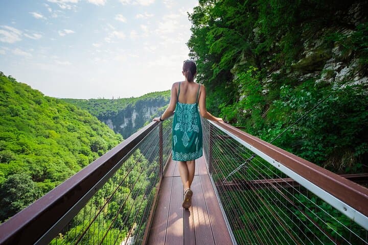 Full-Day Private Prometheus Cave, Okatse Canyon & Kinchkha Waterfall Tour from Batumi