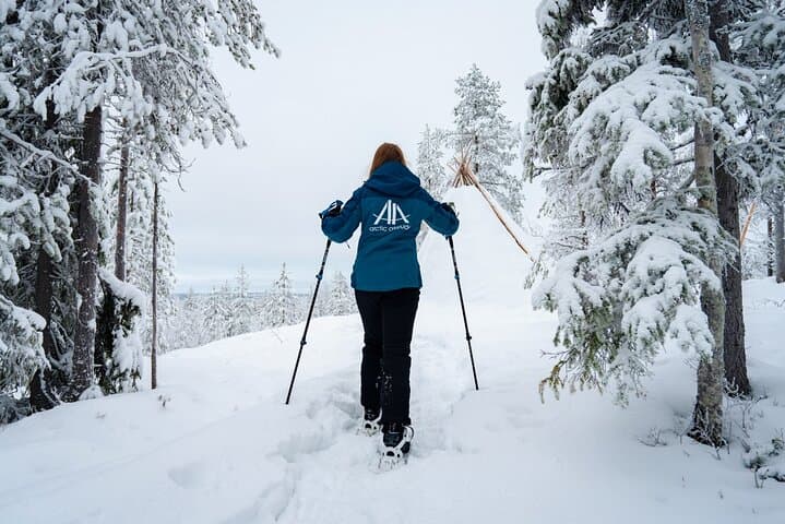 Private Snowshoeing in Rovaniemi's Snow Forests — Guided Hike with Kota Fire