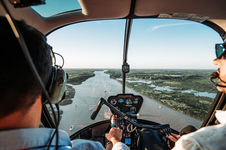 Helicopter to Martín García Island — River Delta History, Bakery Lunch & Island Walks
