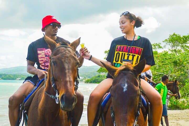 Ocean Horseback Riding and Bamboo Rafting in Montego Bay, Jamaica photo 3