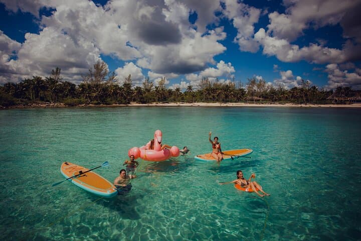 Private 34' Aventura Catamaran in Tulum: Snorkel, Paddle & Open Bar photo 6