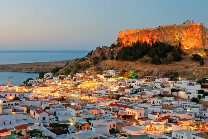 Lindos Twilight Bus Tour: Evening Visit to the Acropolis & Village