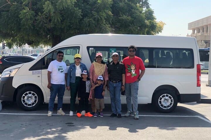 Full-Day 12-Seater Van Hire for Abu Dhabi from Dubai — Private Chauffeur Service