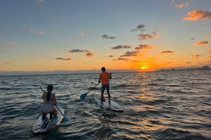 Sunrise Stand Up Paddle in Cancun — Private SUP Lesson on a Sargassum-Free Beach photo 6