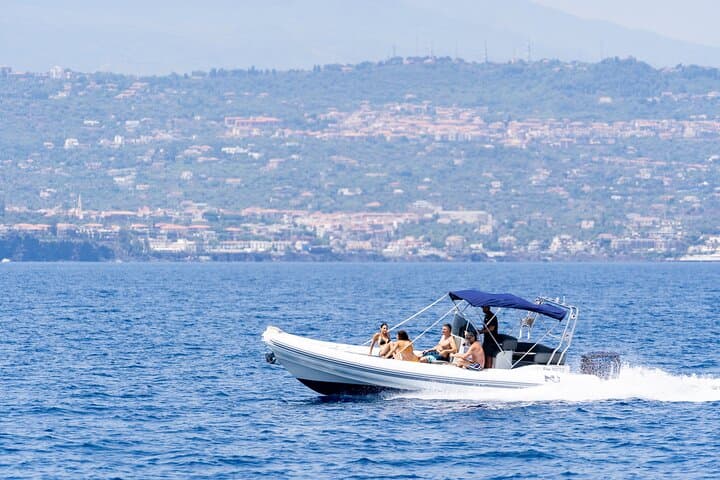 Catania Dinghy Coast Tour from Aci Trezza — Aperitif & Skipper Included