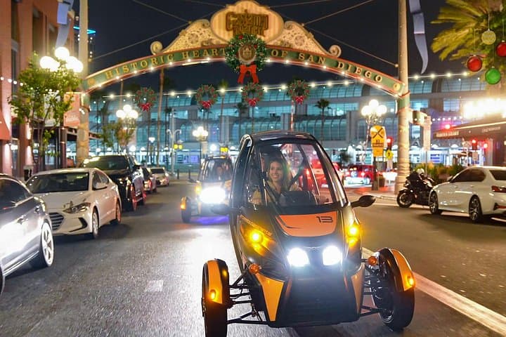 San Diego Holiday Lights GoCar Tour: Downtown & Balboa Park Night Drive photo 2