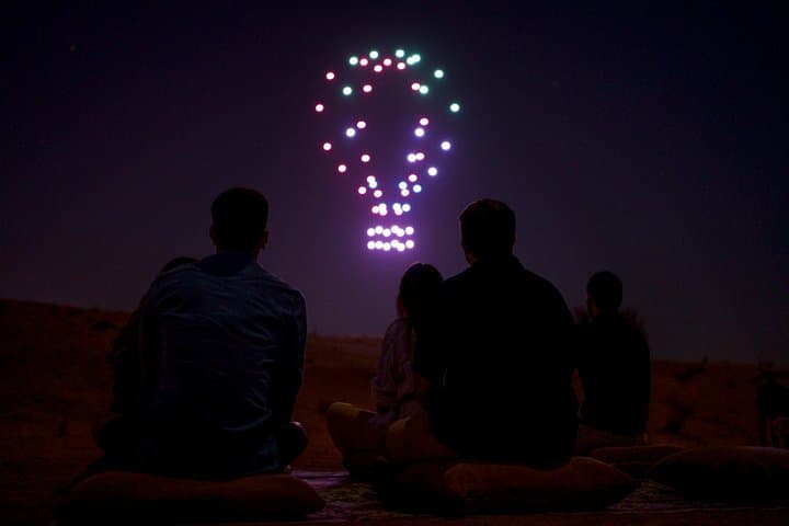 Sunrise Hot Air Balloon and Drone Show over the Dubai Desert photo 3