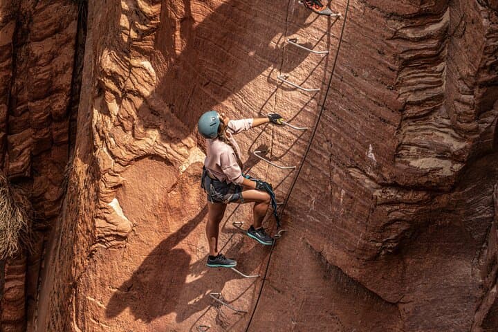 East Zion Elk Heart Cliffs Via Ferrata: 700-Foot Iron Ladder, Rappelling & Slot Canyoneering