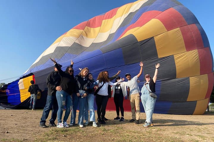 Teotihuacan Hot Air Balloon Over the Pyramids with Cave Breakfast and CDMX Round Trip photo 1