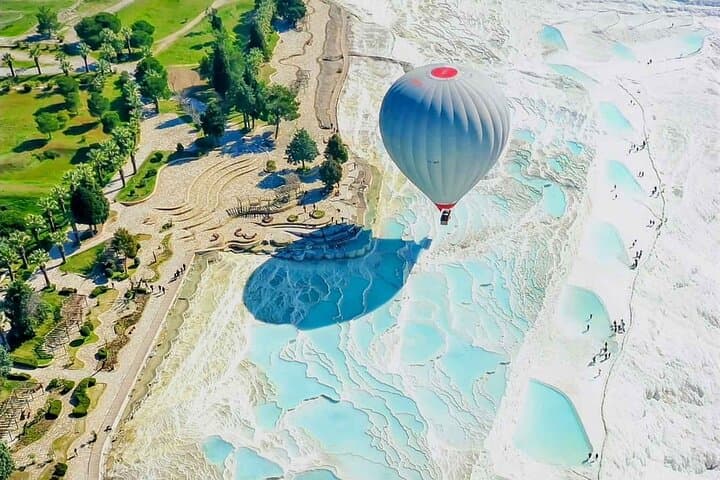 Sunrise Over Pamukkale: Hot Air Balloon Flight Above Travertine Pools