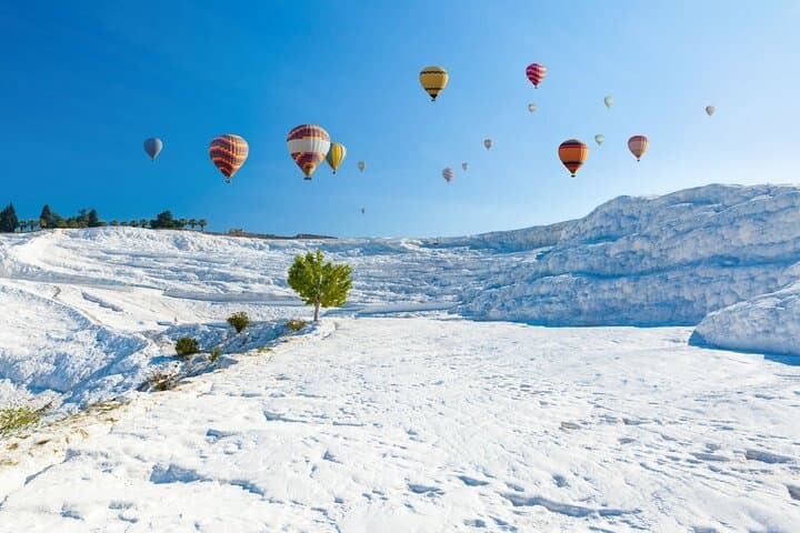 Sunrise Over Pamukkale: Hot Air Balloon Flight Above Travertine Pools photo 2