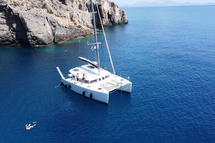 Mykonos Semi-Private Catamaran Cruise to Delos & Rhenia — 8-Hour Day Sail