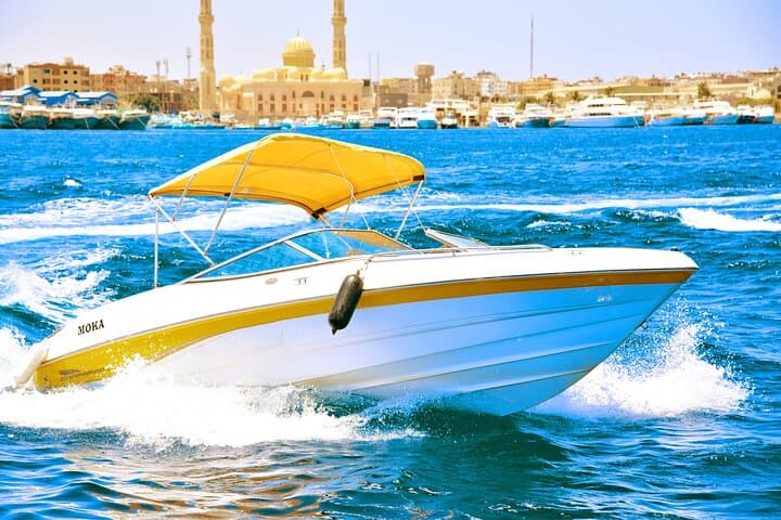 Private Hurghada Speed-Boat: Swim with Dolphins, Snorkel Red Sea Reefs & Visit Abu Minqar photo 2