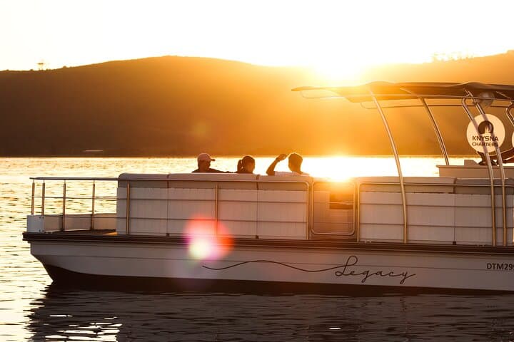 Knysna Sunset Cruise: Wine, Oysters & Heads at Dusk