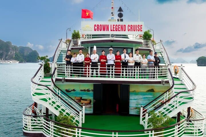 Crown Legend 2-Day Halong Bay Cruise — Overnight to Sung Sot, Luon Cave & Titov Island