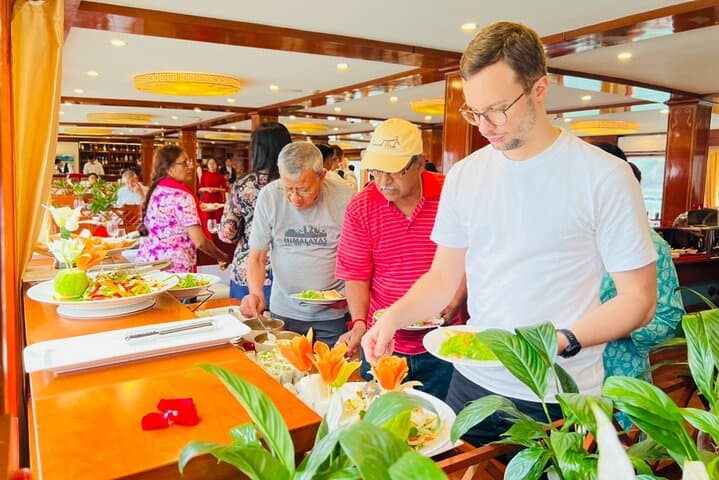 Crown Legend 2-Day Halong Bay Cruise — Overnight to Sung Sot, Luon Cave & Titov Island photo 5