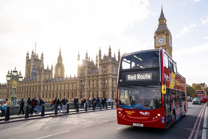 Hop-On Hop-Off London Bus: Sightseeing with Optional Thames Cruise