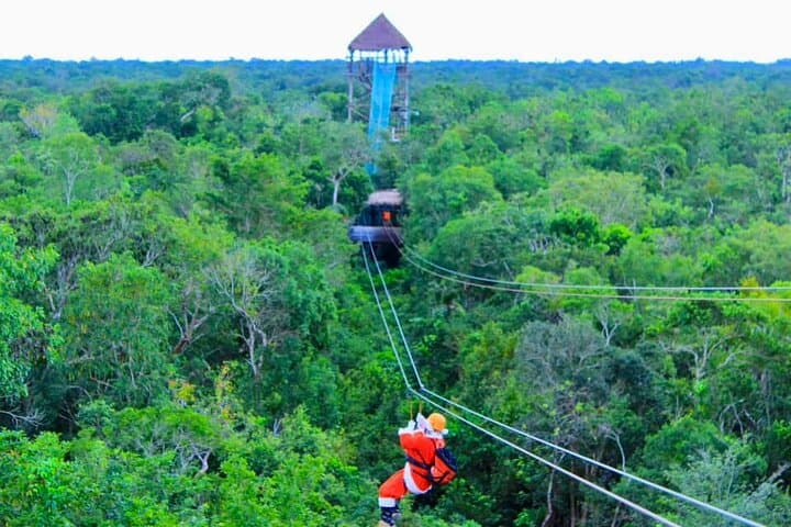 Tulum Zipline, Rappel & Cenote Snorkeling: Ruins to Jungle Adventure photo 4