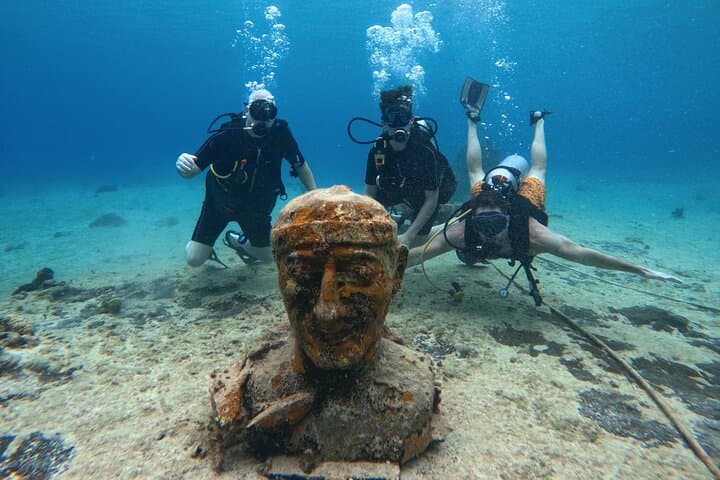 Introductory Shore Dive at Tikila Beach — Cozumel Mini Underwater Museum