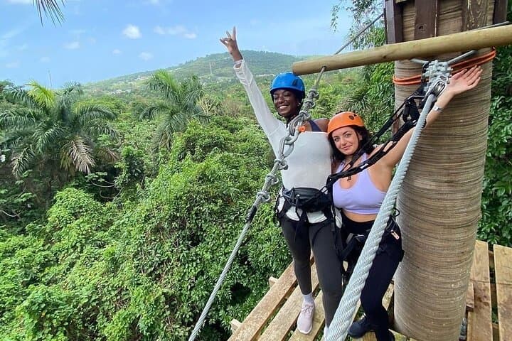 Foothills Adventure Trail Tour near Luquillo — Zipline, Rappelling & Jungle Walk