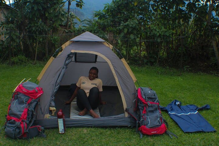 Camping at Volcano View Campsite Near Volcanoes National Park — Base for Mount Bisoke