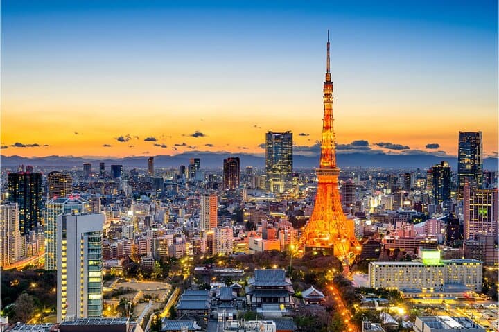 Tokyo Night Skyline Luxury Private Car Tour with Dinner photo 2