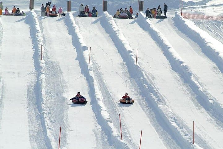 Takino Snow World: Tubing and Snowshoeing with Rental and Sapporo Pickup