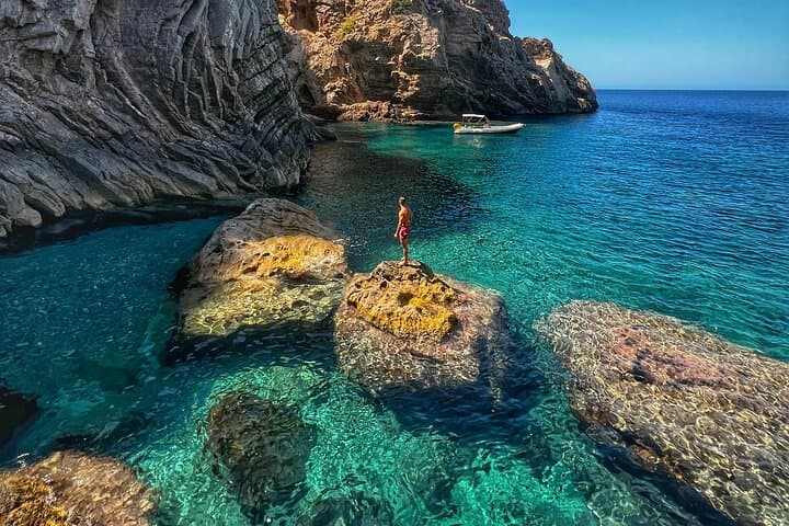 Sunset at Es Vedrà: Full-Day Boat, 4x4 & Guided Hike from Ibiza