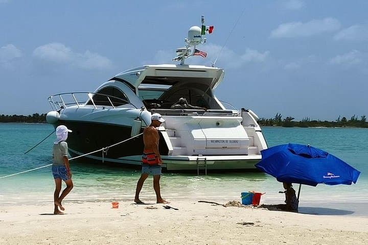 Cancun to Isla Mujeres: 6-Hour Luxury Sunseeker Yacht Charter photo 1