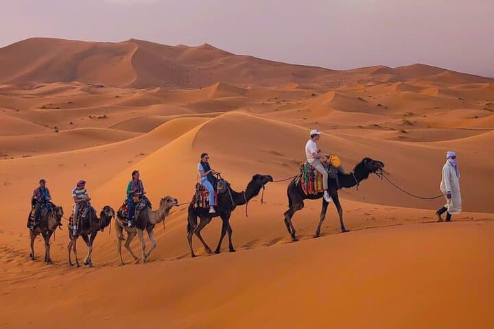 Sunrise & Sunset Camel Ride Over Erg Chebbi Dunes