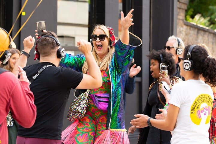 Silent Disco Walking Tour West End London — Boogie Shoes Experience