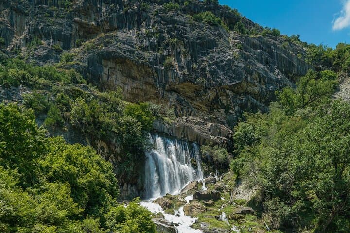 Hike to Sotira Waterfall from Berat: Jeep Safari, Village Lunch & Tomorri Views