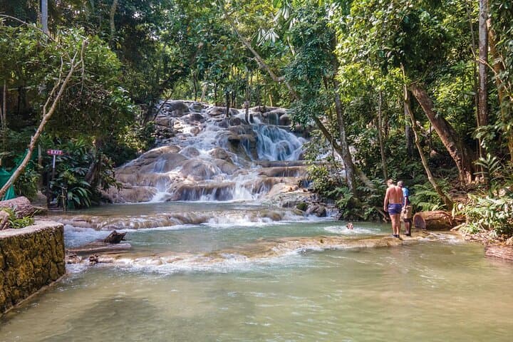 Blue Hole & Dunn's River Falls Combo: Cliff Jumps, Rope Swings and Waterfall Climbs Near Ocho Rios photo 4