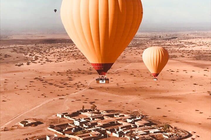 Sunrise Hot Air Balloon Over the Atlas Foothills From Marrakech