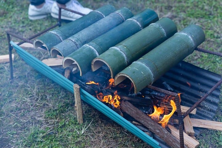 Bamboo-Steamed Lunch: Private Outdoor Cooking Experience in Ukiha photo 2