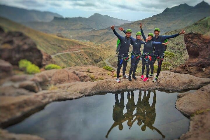 Canyoning in Gran Canaria: Rappels, Waterfalls & Azulejos Adventure