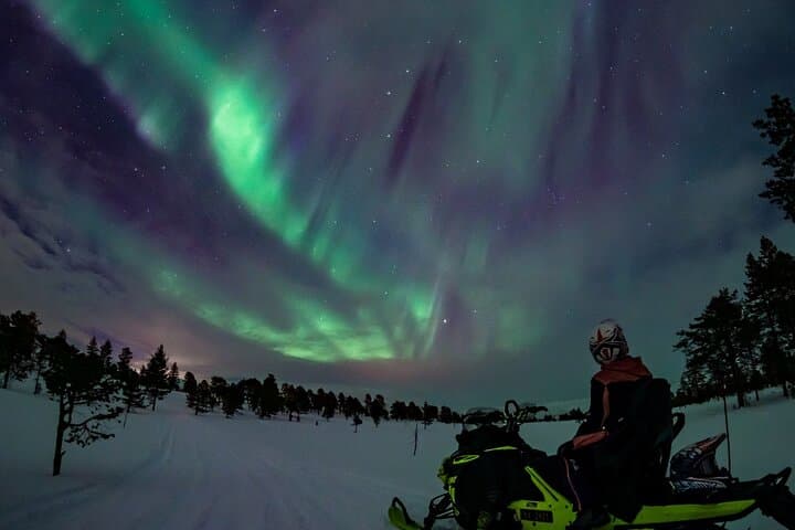 Helgeland Northern Lights Snowmobile Safari from Mosjøen