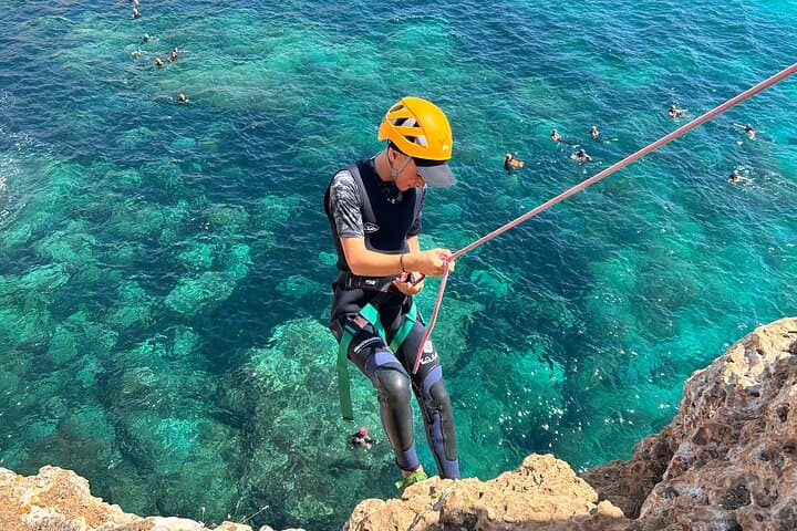 Cala Romantica Water Cave Adventure: Sea Caving, Optional 25m Abseil and Coastal Hike in Mallorca photo 4