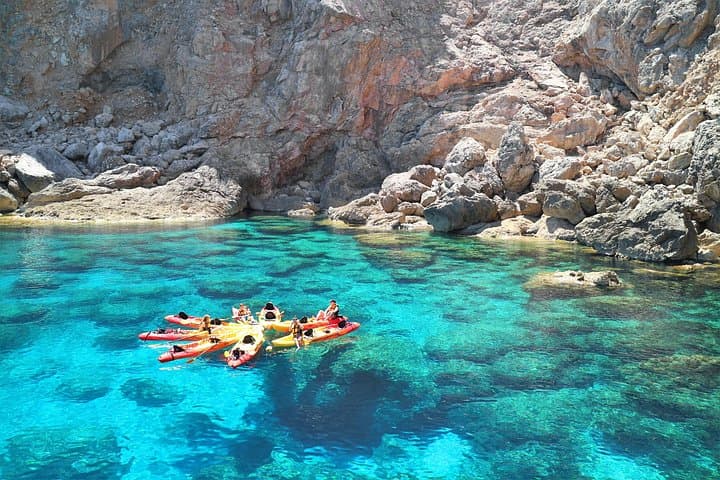 Kayak and Coasteering in Cala Sant Vicenç: Cliff Jumps, Snorkel & Deep-Water Soloing photo 3