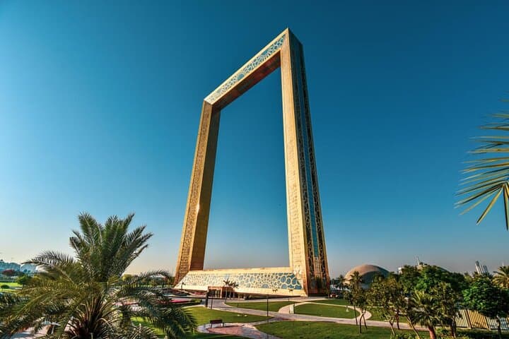 Dubai Frame Admission — 150m Sky Deck, Glass Bridge & City Views