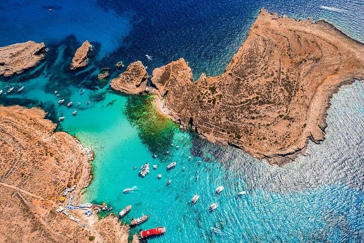 Powerboat Day Trip to Gozo, Comino & the Blue Lagoon from St. Julian's