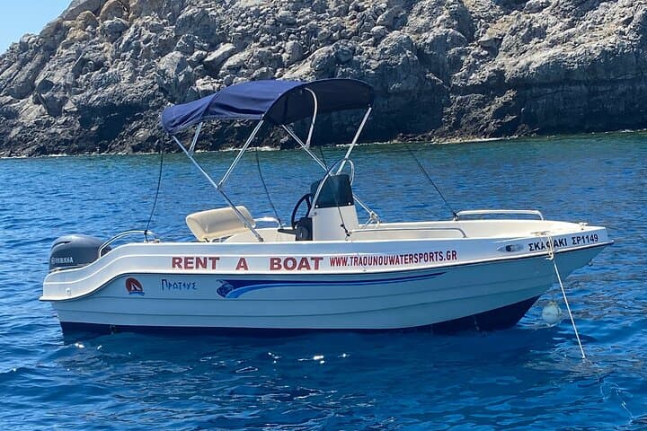 Rent a Boat Without a License in Rhodes — Explore Anthony Quinn, Ladiko & Traganou