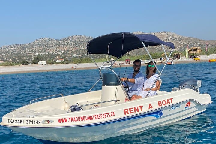 Rent a Boat Without a License in Rhodes — Explore Anthony Quinn, Ladiko & Traganou photo 4