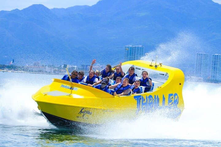 Puerto Vallarta Adrenaline Adventure: Jet Boat, Parasailing, Zipline & RZR Combo
