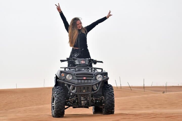 Dubai Morning Desert Safari & Quad Bike Adventure — Dune Bashing, Sandboarding & Camel Ride photo 2